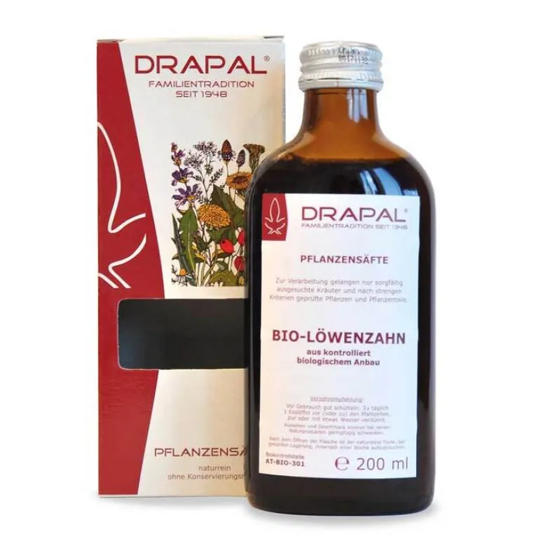 Sale Löwenzahnblätter Bio Pflanzensaft Drapal, 200 ml