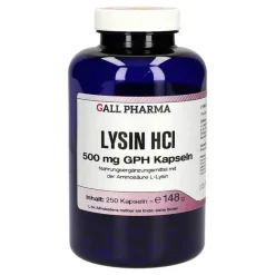 Best Lysin HCL 500 mg GPH Kapseln, 250 St Aminosäuren