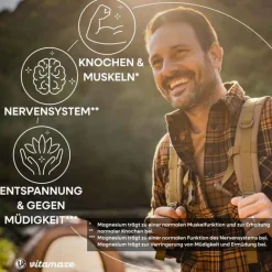 Online Vitamaze Magnesium 350 mg Komplex Citrat / Oxid / Carbonat vegan Tabletten , 180 St