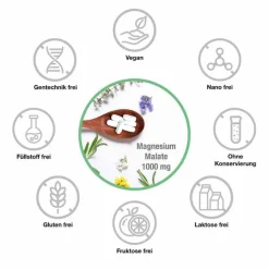 Outlet Magnesium Malate 1000 mg vegan hochdosiert Tabletten , 180 St Magnesium