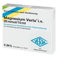 Online Verla Magnesium i.v. 20 mmol/10 ml K. z. H. einer Infusionslsg, 5 St