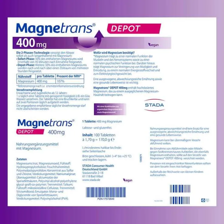 Magnetrans Depot 400 mg Tabletten, 100 St