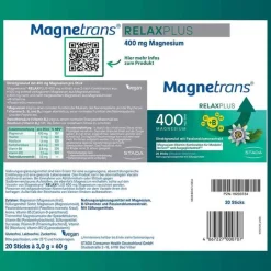 Clearance Magnetrans Relax + 400 mg Granulat Sticks Blaubeere, 20 St