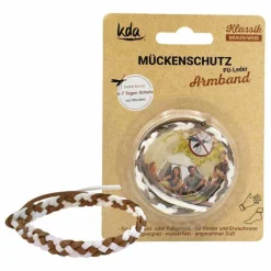 Mückenschutz Armband PU Leder braun / weiß KDA, 1 St