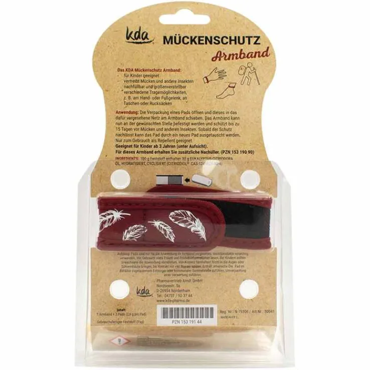 Mückenschutz Armband rot KDA, 1 St