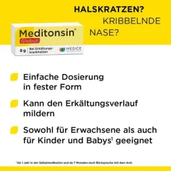 New Meditonsin Globuli bei Erkältung, 8 g