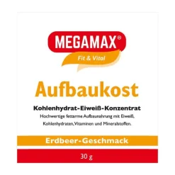 Discount Megamax Aufbaukost Erdbeere Pulver, 30 g Eiweiß