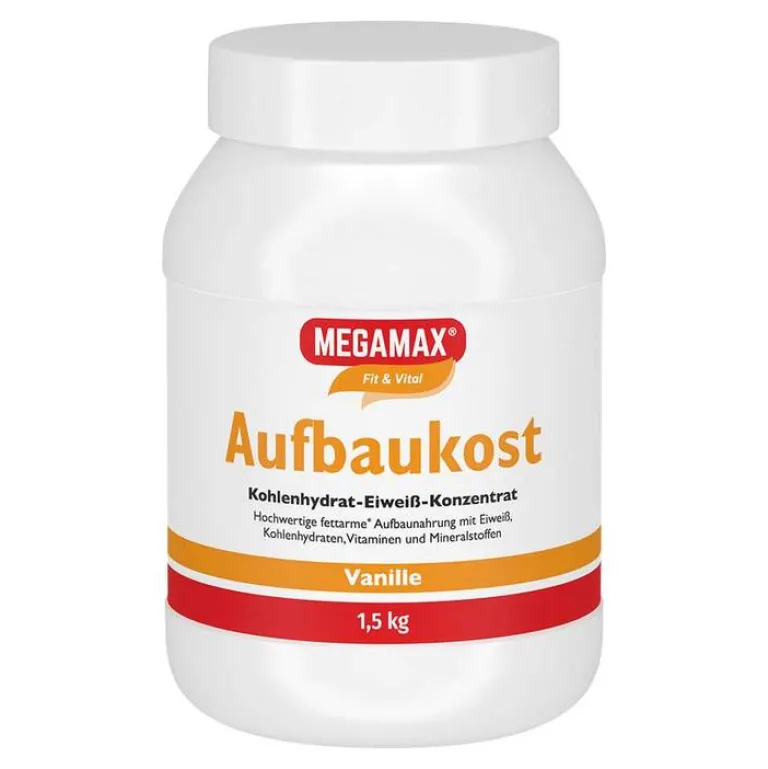Best Megamax Aufbaukost Vanille Pulver, 1.5 kg