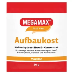 Clearance Megamax Aufbaukost Vanille Pulver, 30 g Eiweiß