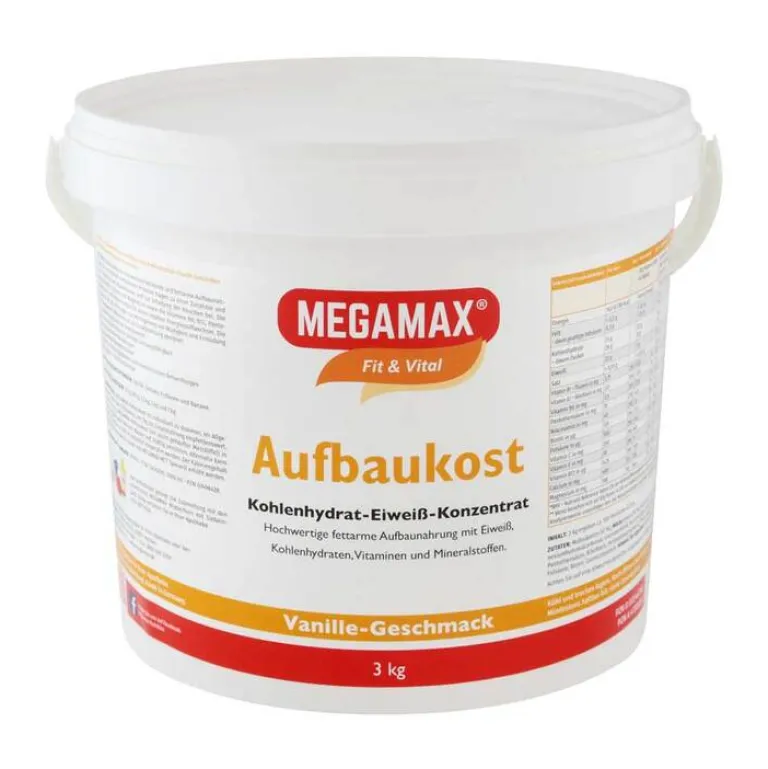 Hot Megamax Aufbaukost Vanille Pulver, 3 kg