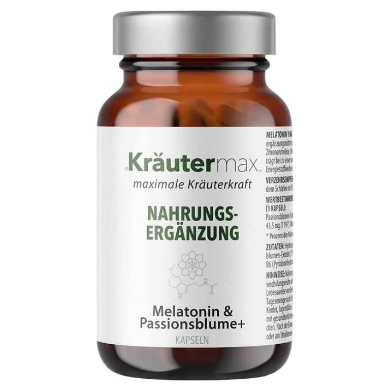 Online Melatonin 1 mg & Passionsblume Kapseln, 100 St Melatonin Tabletten