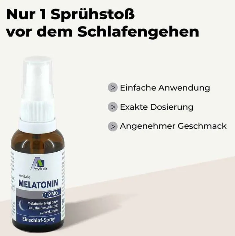Best Avitale Melatonin 1,9 mg Einschlaf-Spray, 30 ml