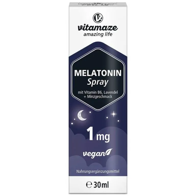 Discount Melatonin 1 mg hochdosiert vegan Spray, 30 ml Melatonin Spray