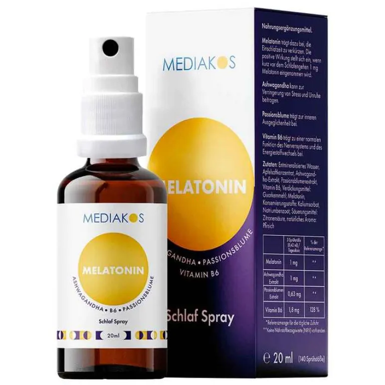 Melatonin Ashwagandha Schlaf Spray vegan, 20 ml Ashwagandha|Melatonin Spray