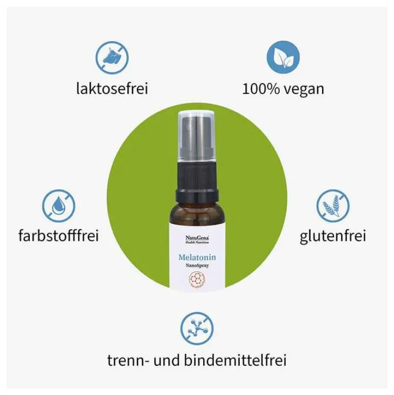 Best NatuGena Melatonin Nanospray hohe Bioverfügbarkeit, 20 ml