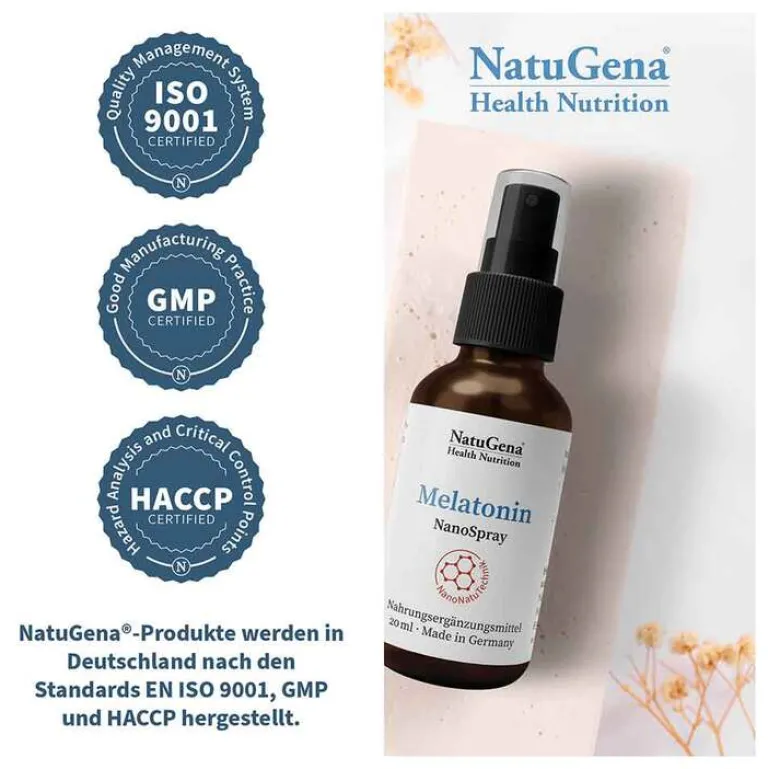 Best NatuGena Melatonin Nanospray hohe Bioverfügbarkeit, 20 ml