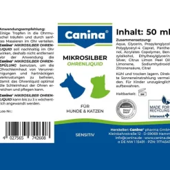 New Mikrosilber Ohrenliquid vet. (für Tiere), 50 ml Ohren, Augen & Zähne