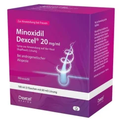 Clearance Dexcel Minoxidil 20 mg / ml Spray z.Anw.a.d.Kopfhaut, 3X60 ml