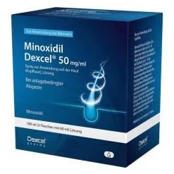 Online Dexcel Minoxidil 50 mg / ml Spray z.Anw.a.d.Kopfhaut, 3X60 ml