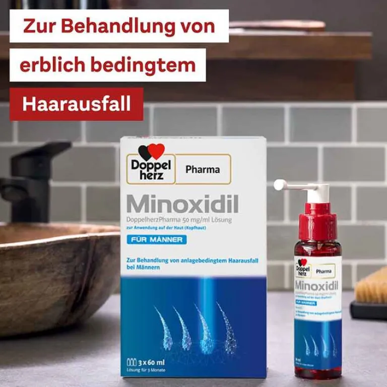 Outlet MINOXIDIL 50 mg/ml Lösung für Männer, 3X60 ml Mittel Gegen Haarausfall