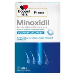 Hot DoppelherzPharma Minoxidil Männer 50 mg / g Schaum, 3X60 g