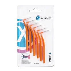 Miradent Interdentalbürste I-Prox L 0,8 mm orange, 6 St