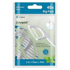 Clearance Zahnpick Zahnseide 2in1 Minze, 40 St Zwischenraumreinigung