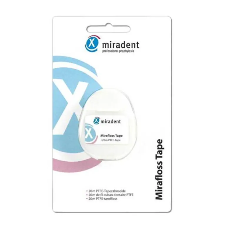 Zahnseide Mirafloss Tape teflonbeschicht., 20 m Zwischenraumreinigung