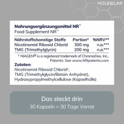 Longevity NR + Nicotinamid Kapseln, 30 St Vitamin B3 (Niacin)