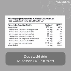 Discount Longevity Qnesium Magnesium Complex Kapseln , 120 St Magnesium