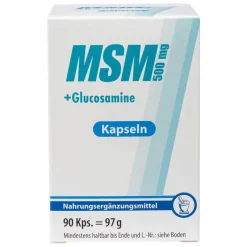 MSM 500 mg + Glucosamine Kapseln, 90 St Msm Schwefel