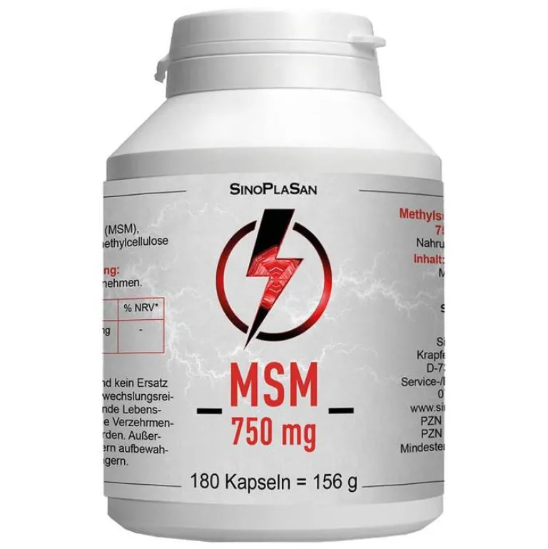 Best Sinoplasan MSM 750 mg Mono 99,9% Kapseln, 180 St