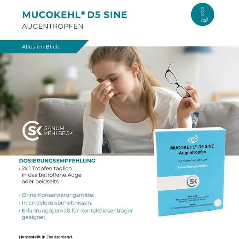 Clearance Sanum Mucokehl D 5 sine Augentropfen, 10X0.5 ml