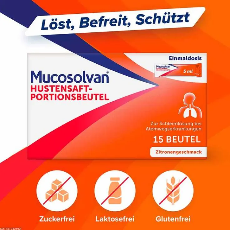 Mucosolvan Hustensaft-Portionsbeutel, 15X5 ml