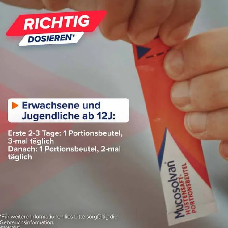 Mucosolvan Hustensaft-Portionsbeutel, 15X5 ml