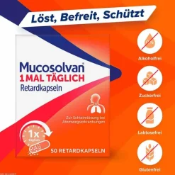 Best Mucosolvan 1x täglich Retardkapseln, 50 St