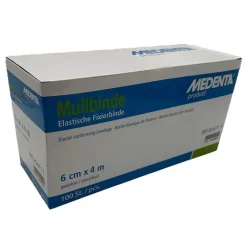 Clearance Medenta Mullbinden elastisch 4 m x 6 cm, 100 St