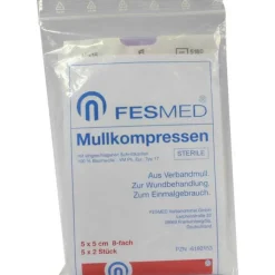 Mullkompressen ES 5x5 cm steril 8-fach, 5X2 St