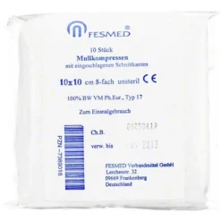 Clearance Mullkompressen ES 10x10 cm unsteril 8-fach, 10 St Sterile Kompressen