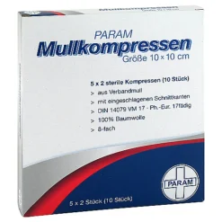 Clearance Mullkompressen 10x10 cm 8-fach steril, 5X2 St