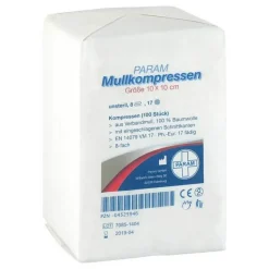 New Mullkompressen 10x10 cm 8-fach unsteril, 100 St Sterile Kompressen