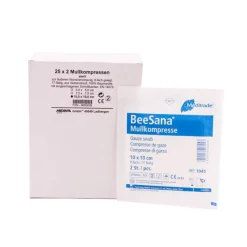 Hot Mullkompressen 10x10 cm steril 8-fach, 25X2 St Sterile Kompressen