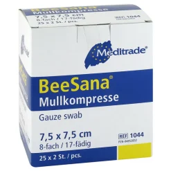 Clearance Mullkompressen 7,5x7,5 cm steril 8-fach 1044, 25X2 St