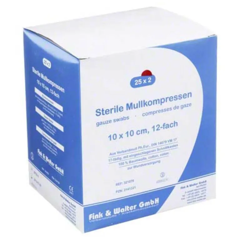 Sale Mullkompressen 10x10 cm steril 12-fach, 25X2 St Sterile Kompressen