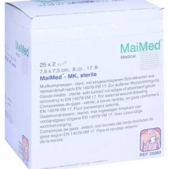 Best Mullkompressen 7,5x7,5 cm steril 8fach, 25X2 St Sterile Kompressen