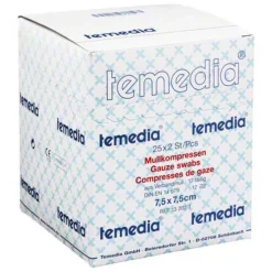 Clearance Mullkompressen 7,5x7,5cm 12-fach steril 17fädig, 50 St Sterile Kompressen