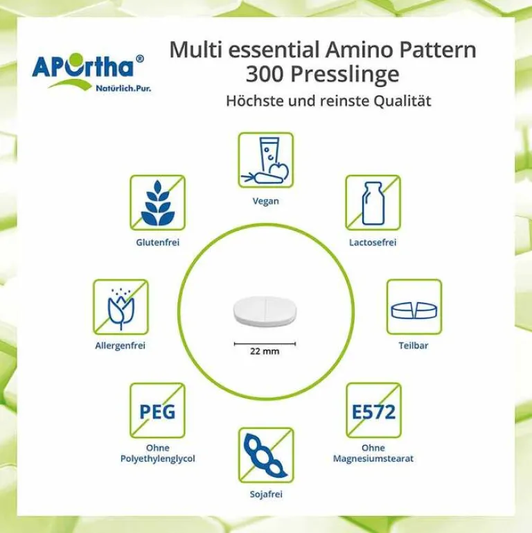 Outlet Aportha Multi Essential Amino Pattern Tabletten, 300 St