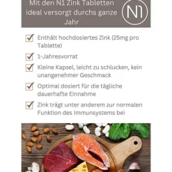 Clearance N1 Zink Tabletten, 365 St