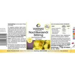 Best Nachtkerzenöl 500 mg Kapseln, 100 St Nachtkerzenöl