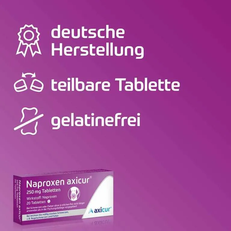 Outlet axicur Naproxen ® 250 mg Tabletten, 10 St